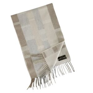 BEGG OF AYR Scotland Wool & Angora Scarf - neutral tones unisex